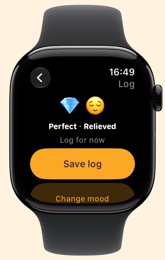 Diaroo review on Apple Watch, with sample data and official product artwork.