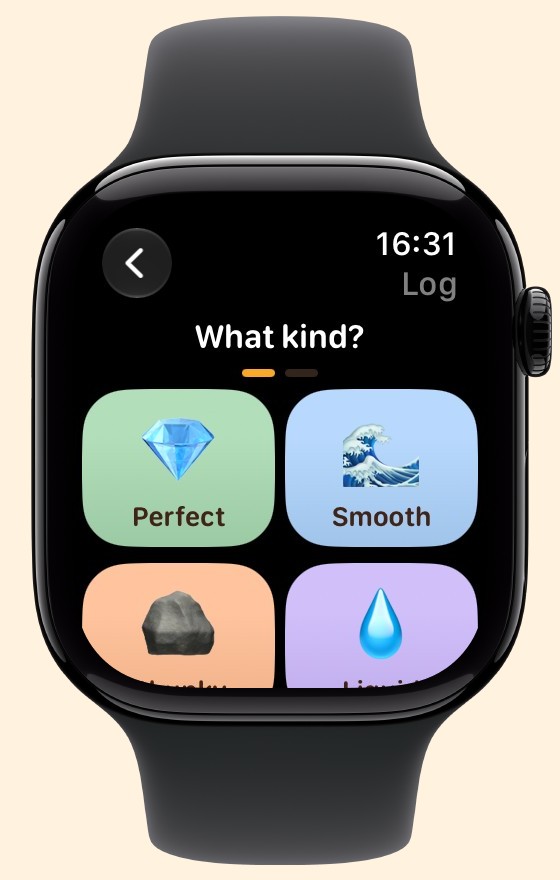 Diaroo type on Apple Watch, with sample data and official product artwork.