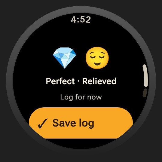 Diaroo review on Wear OS, with sample data and official product artwork.