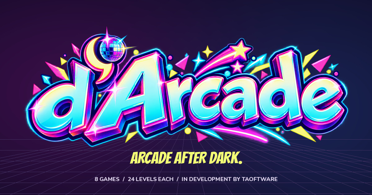 Original neon d'Arcade logo: Arcade after dark.
